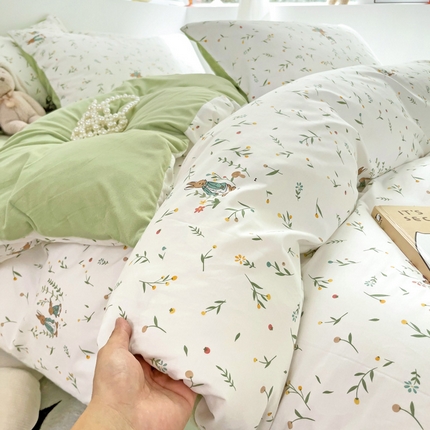 91家纺网 家纺一手货源 找家纺 （总）盛馨家纺 2024秋冬棉加绒13372全棉宝宝绒牛奶绒床单床笠保暖绒四件套