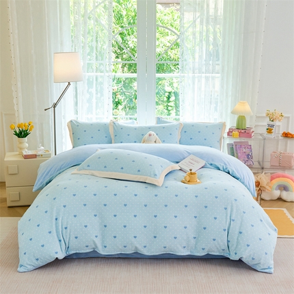 91家纺网 家纺一手货源 找家纺 （总）大米家居 2024新款印花牛奶绒四件套-马卡龙糖果