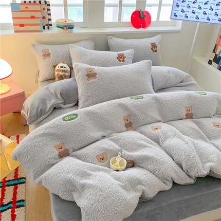 91家纺网 家纺一手货源 找家纺 （总）2025新款高克重加厚羊羔绒牛奶绒四件套