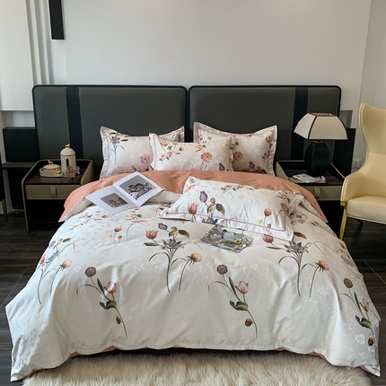 91家纺网 家纺一手货源 找家纺 （总）名佰蕙家纺 2024新款珍丝大提花全棉四件套