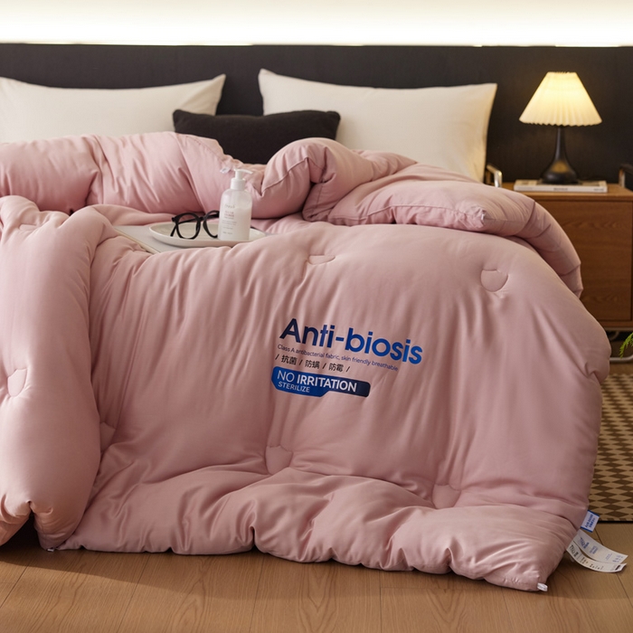 91家纺网 家纺一手货源 找家纺 莱福仕 2024新款A类控温抑菌被被子被芯 美豆沙