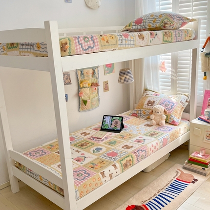 91家纺网 家纺一手货源 找家纺 （总）川悦生活 2024新款雪花绒印花宿舍单床笠系列