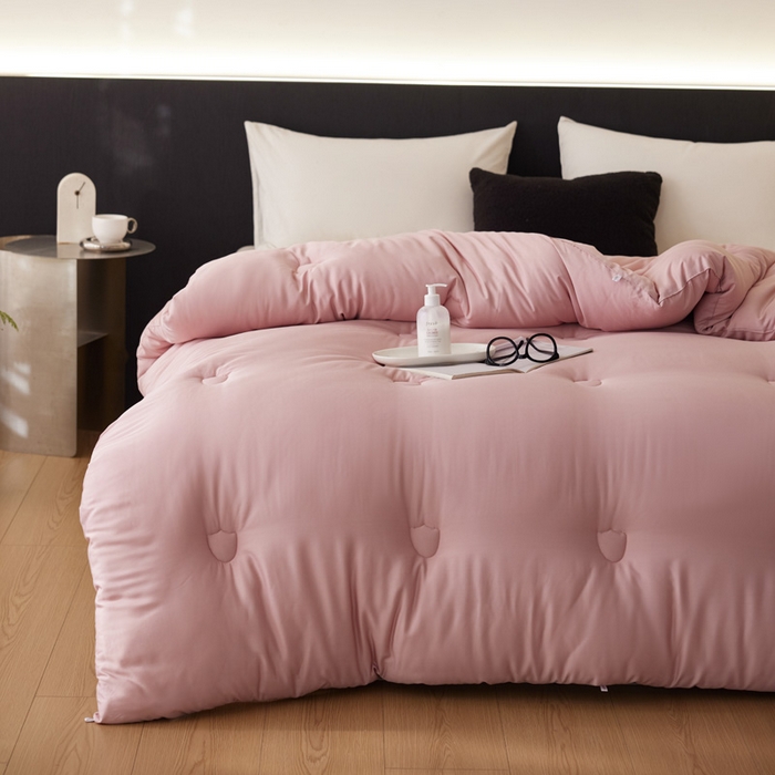 91家纺网 家纺一手货源 找家纺 莱福仕 2024新款A类控温抑菌被被子被芯 美豆沙