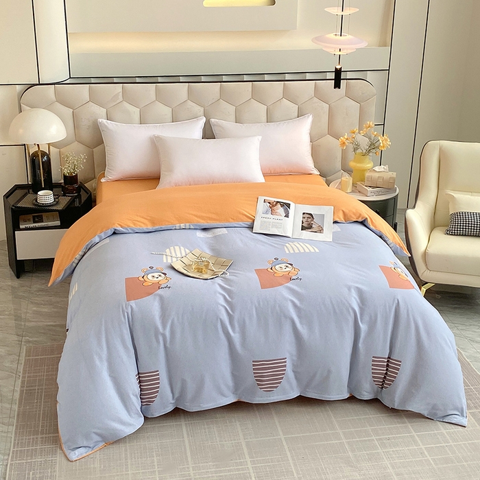 91家纺网 家纺一手货源 找家纺 梧桐树 2025新款加厚磨毛单被套 皮皮鲁