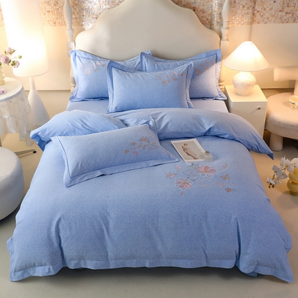 91家纺网 家纺一手货源 找家纺 （总）磨毛世家家纺 2025绣花四件套系列