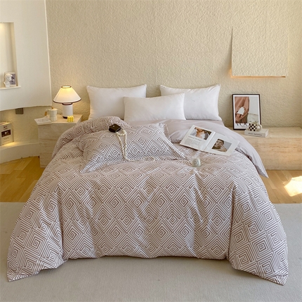 91家纺网 家纺一手货源 找家纺 （总）2024新款AB版.生态磨毛印花系列单被套