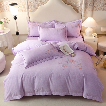 91家纺网 家纺一手货源 找家纺 （总）磨毛世家家纺 2025绣花四件套系列