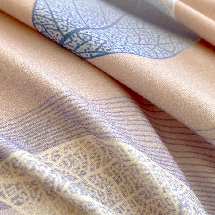 91家纺网 家纺一手货源 找家纺 梧桐树 2025新款加厚磨毛单被套 轻叶漫舞