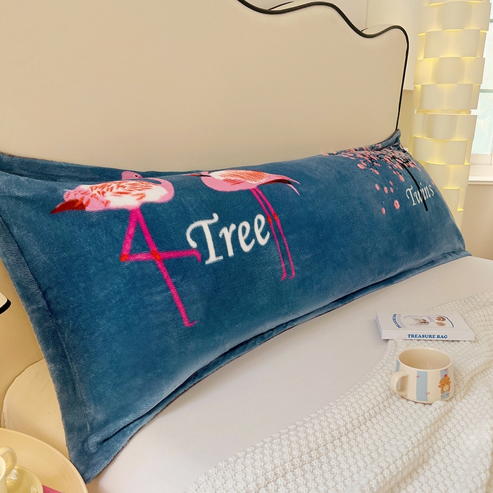 91家纺网 家纺一手货源 找家纺 梦舒羽 2025新款冬季法莱绒枕套牛奶绒1.5m枕头套双人珊瑚绒枕芯套 玫瑰恋人