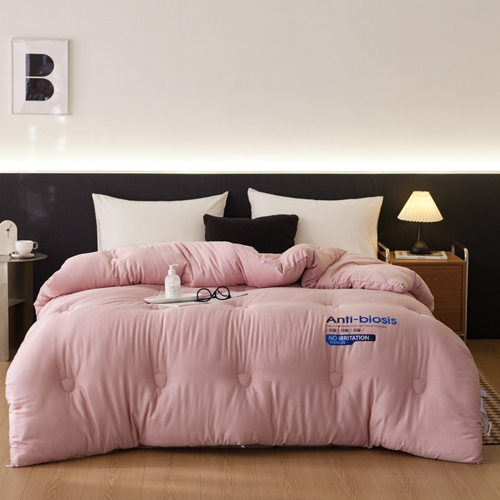 91家纺网 家纺一手货源 找家纺 莱福仕 2024新款A类控温抑菌被被子被芯 美豆沙