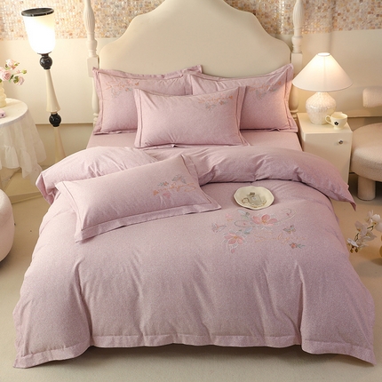 91家纺网 家纺一手货源 找家纺 （总）磨毛世家家纺 2025绣花四件套系列