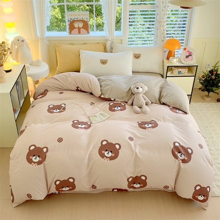 91家纺网 家纺一手货源 找家纺 （总）2024新款AB版.生态磨毛印花系列单被套