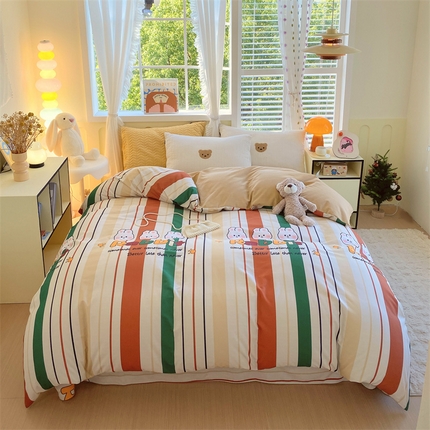 91家纺网 家纺一手货源 找家纺 （总）2024新款AB版.生态磨毛印花系列单被套