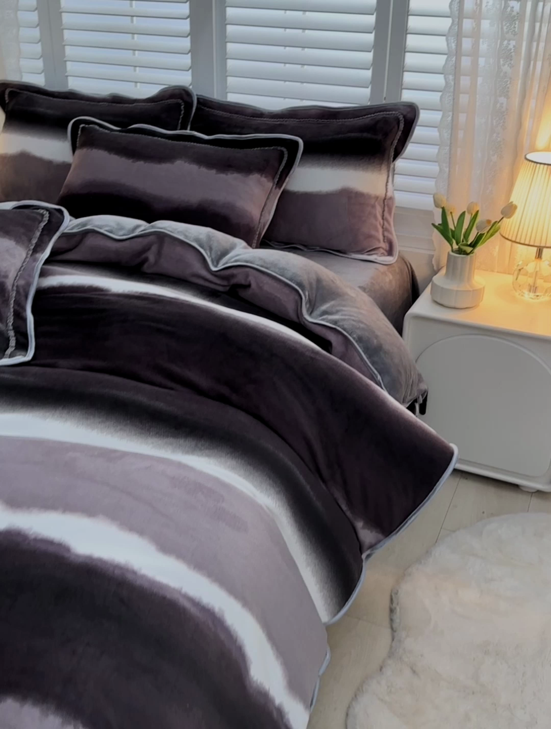 91家纺网 家纺一手货源 找家纺 红宝利 2024新款亲肤牛奶绒印花四件套 梦想家