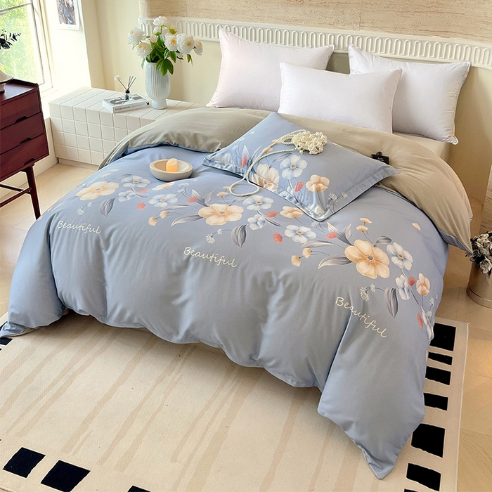 91家纺网 家纺一手货源 找家纺 梧桐树 2025新款加厚磨毛单被套 潘多拉 兰