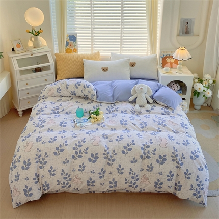 91家纺网 家纺一手货源 找家纺 （总）2024新款AB版.生态磨毛印花系列单被套