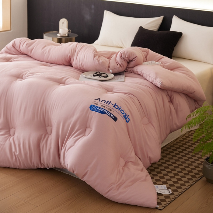 91家纺网 家纺一手货源 找家纺 莱福仕 2024新款A类控温抑菌被被子被芯 美豆沙