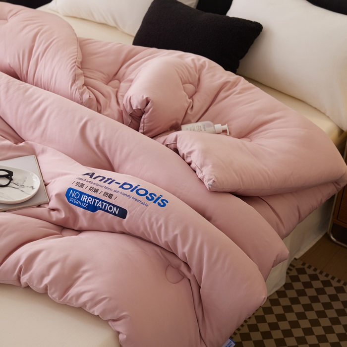 91家纺网 家纺一手货源 找家纺 莱福仕 2024新款A类控温抑菌被被子被芯 美豆沙