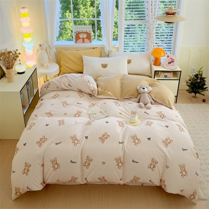 91家纺网 家纺一手货源 找家纺 （总）2024新款AB版.生态磨毛印花系列单被套