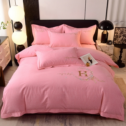 91家纺网 家纺一手货源 找家纺 （总）磨毛世家家纺 2025绣花四件套系列