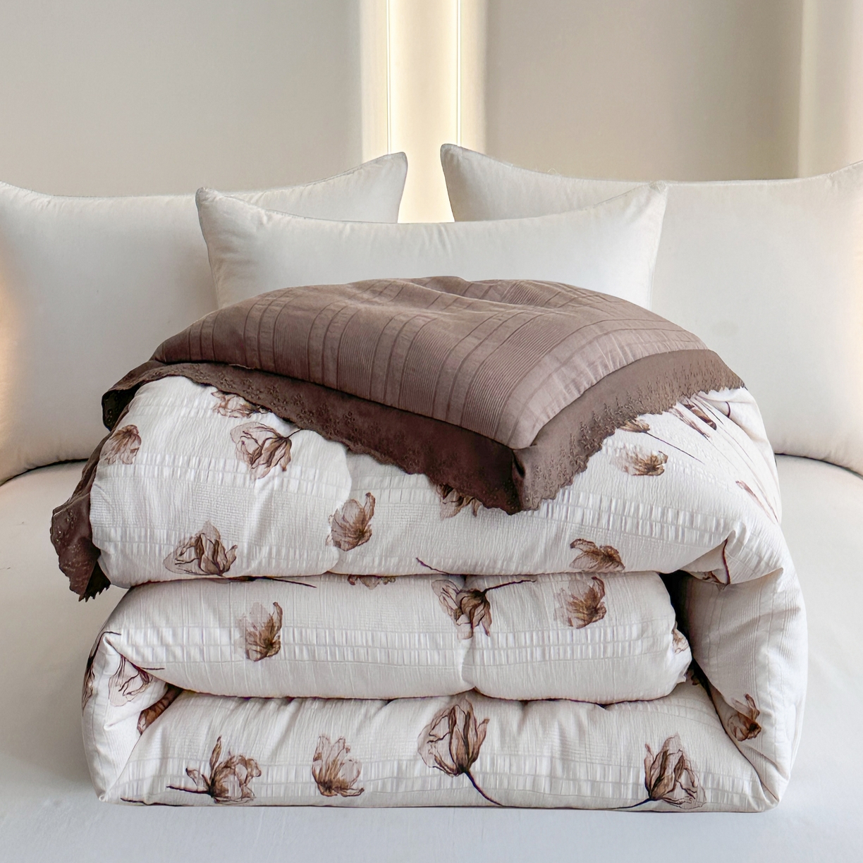 91家纺网 家纺一手货源 找家纺 81号家纺 2024新款云织纱被子被芯冬被春秋被大豆被 暗香