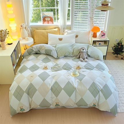 91家纺网 家纺一手货源 找家纺 （总）2024新款AB版.生态磨毛印花系列单被套