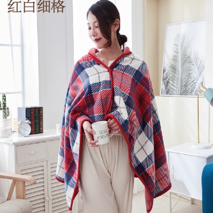 91家纺网 家纺一手货源 找家纺 （总）悦织湾家纺 2025新款纯色印花格子法莱绒北极绒披肩毯 牛奶绒羊羔绒双层复合休闲毯跨境专供外贸出口热销款