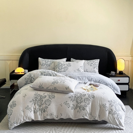 91家纺网 家纺一手货源 找家纺 （总）2024新款立体浮雕保暖加厚牛奶绒四件套