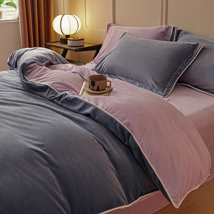 91家纺网 家纺一手货源 找家纺 澳梵家居 澳梵家居 2024新款A类宝宝绒嵌绳款四件套--【雅致系列】 普罗旺斯