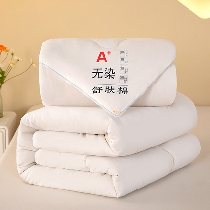 梓依家纺 2024新款亲肤磨毛子母被子被芯 白色