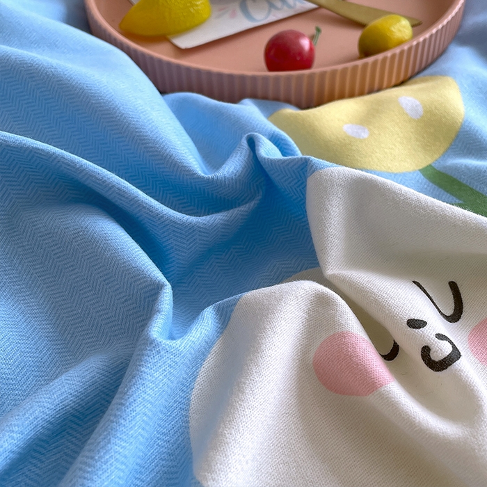 91家纺网 家纺一手货源 找家纺 梧桐树 2025新款加厚磨毛单被套 趣萌