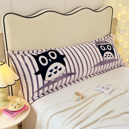 91家纺网 家纺一手货源 找家纺 （总）梦舒羽 2025新款冬季法莱绒枕套牛奶绒1.5m枕头套双人珊瑚绒枕芯套