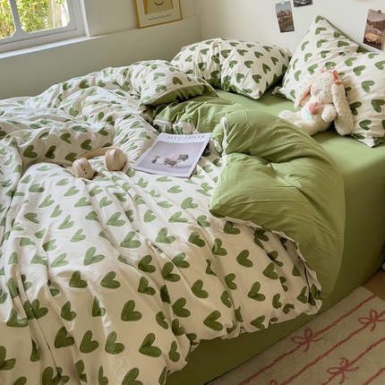 91家纺网 家纺一手货源 找家纺 （总）芷凡 2024新款A类双层纱水洗棉麻茶萃棉四件套