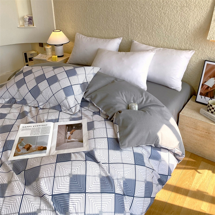 91家纺网 家纺一手货源 找家纺 2024新款AB版.生态磨毛印花系列单被套 灵动-兰