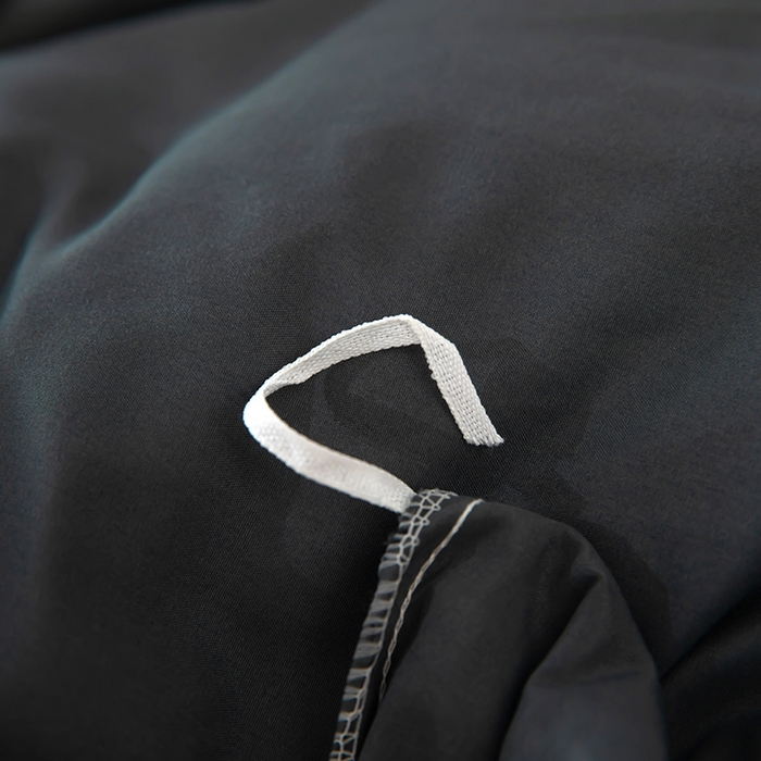 91家纺网 家纺一手货源 找家纺 梓依家纺 2024新款亲肤磨毛纯色拼色轻奢系列四件套 深灰