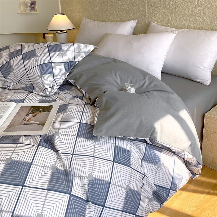 91家纺网 家纺一手货源 找家纺 2024新款AB版.生态磨毛印花系列单被套 灵动-兰