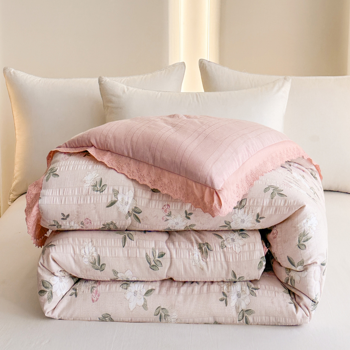 91家纺网 家纺一手货源 找家纺 81号家纺 2024新款云织纱被子被芯冬被春秋被大豆被 花香满枝