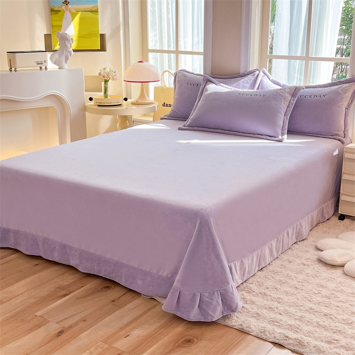 91家纺网 家纺一手货源 找家纺 （总）绒棉世家 2025新款高端牛奶绒刺绣四件套-莫奈花园系列