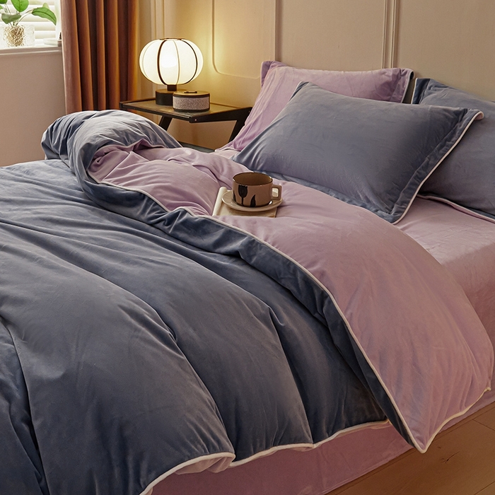 91家纺网 家纺一手货源 找家纺 澳梵家居 澳梵家居 2024新款A类宝宝绒嵌绳款四件套--【雅致系列】 普罗旺斯