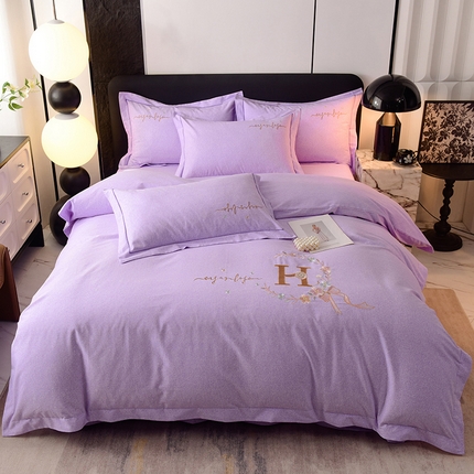 91家纺网 家纺一手货源 找家纺 （总）磨毛世家家纺 2025绣花四件套系列