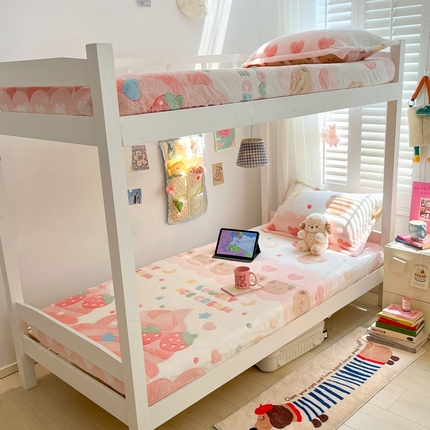 91家纺网 家纺一手货源 找家纺 （总）川悦生活 2024新款雪花绒印花宿舍单床笠系列