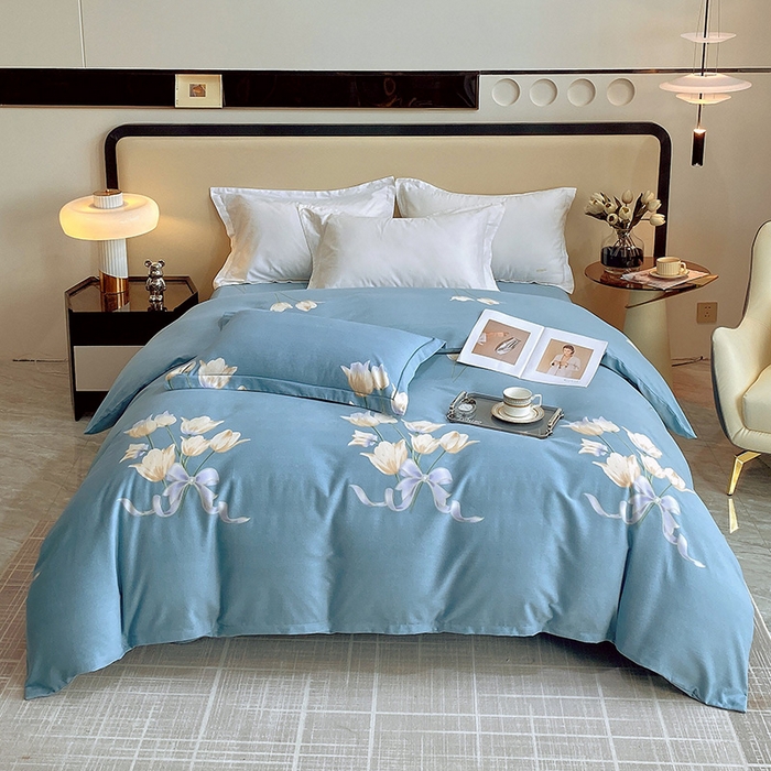 91家纺网 家纺一手货源 找家纺 梧桐树 2025新款加厚磨毛单被套 秋月私语