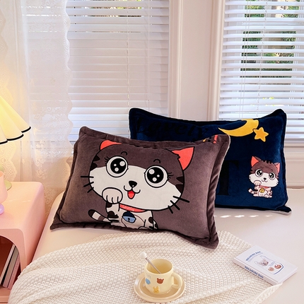 91家纺网 家纺一手货源 找家纺 （总）梦舒羽 2025新款冬季法莱绒枕套牛奶绒枕头套单人宿舍珊瑚绒枕芯套