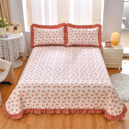 91家纺网 家纺一手货源 找家纺 （总）2025新款韩系全棉花边款单床盖