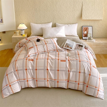 91家纺网 家纺一手货源 找家纺 2024新款AB版.生态磨毛印花系列单被套 雅致