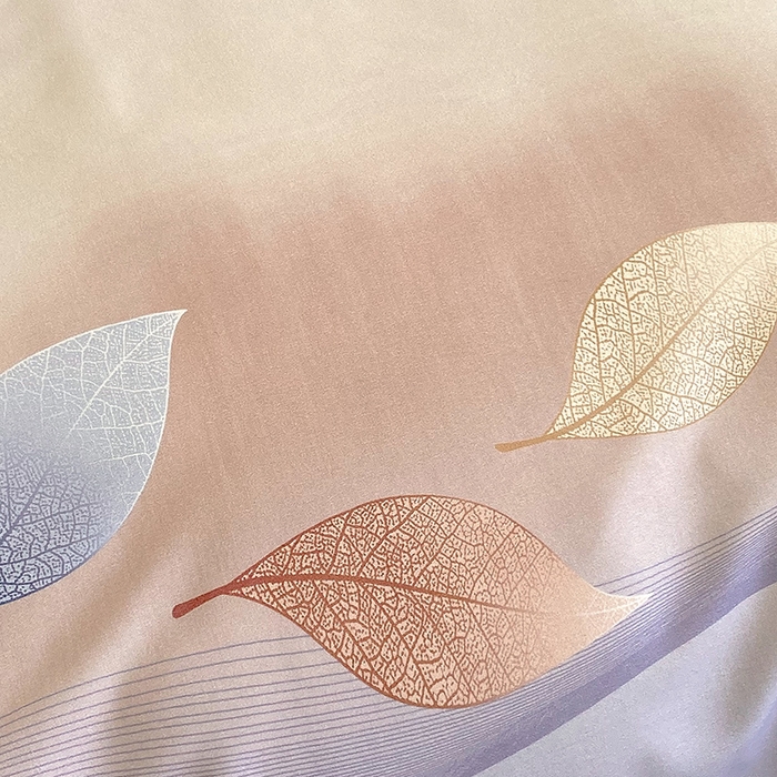 91家纺网 家纺一手货源 找家纺 梧桐树 2025新款加厚磨毛单被套 轻叶漫舞