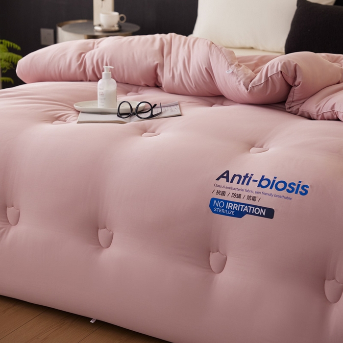 91家纺网 家纺一手货源 找家纺 莱福仕 2024新款A类控温抑菌被被子被芯 美豆沙