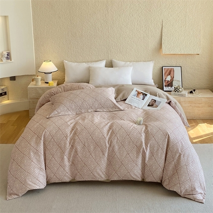 91家纺网 家纺一手货源 找家纺 （总）2024新款AB版.生态磨毛印花系列单被套