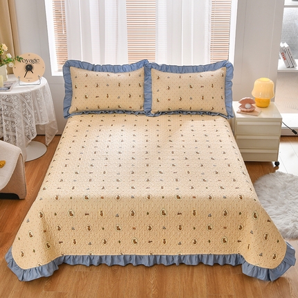 91家纺网 家纺一手货源 找家纺 （总）2025新款韩系全棉花边款单床盖