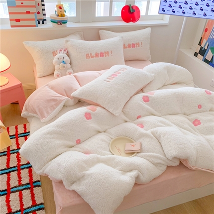 91家纺网 家纺一手货源 找家纺 （总）2025新款高克重加厚羊羔绒牛奶绒四件套